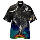 Astronaut Galaxy Climbing Moon Hawaiian Shirt Pattern View For Relaxed Warm Weather Outfits