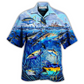 Fish Fishing Ocean Hawaiian Shirt For Summer Events And Casual Outdoor Wear