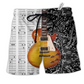 Guitar Les Paul Guitar Musician Classic Hawaiian Beach Shorts For Beach Days And Casual Style