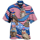 Owl USA Flag Independence Day Hawaiian Shirt Artwork Detail For Resort Trips And Outdoor Activities