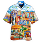 Surfing And Tropical Beach Hawaiian Shirt For Island Holidays Summer Parties And Casual Outdoor Wear