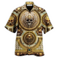 Gold Skull Hawaiian Shirt For Summer Travel Coastal Events And Thoughtful Gift Giving