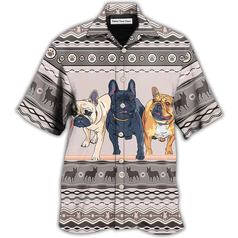French Bulldog Hawaiian Shirt Artwork View For Weekend Travel And Beach Style
