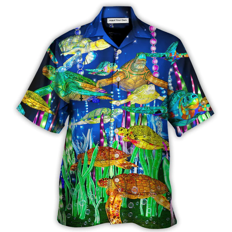 Turtle Ocean Hawaiian Shirt Artwork View For Coastal Escapes And Resort Style