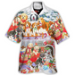 Festive Dog Snowman Christmas Tree Hawaiian Shirt Artwork View For Tropical Vacations