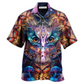 Mystical Owl Awesome Eyes Hawaiian Shirt For Summer Vacation And Beach Travel