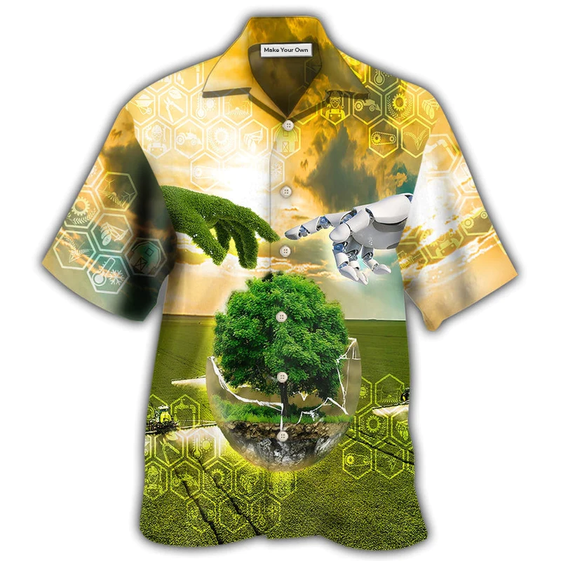 Farm Life And Agricultural Scientist Hawaiian Shirt For Resort Holidays Beach Travel And Relaxed Casual Fashion