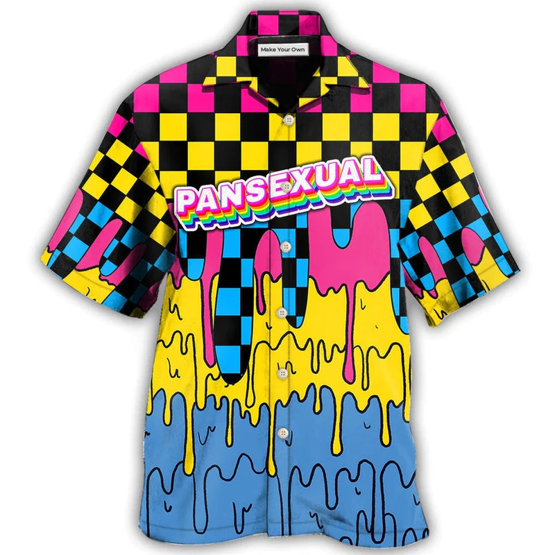 Artistic Rainbow Pride Hawaiian Shirt For Beach Vacations Casual Parties And Warm Weather Style