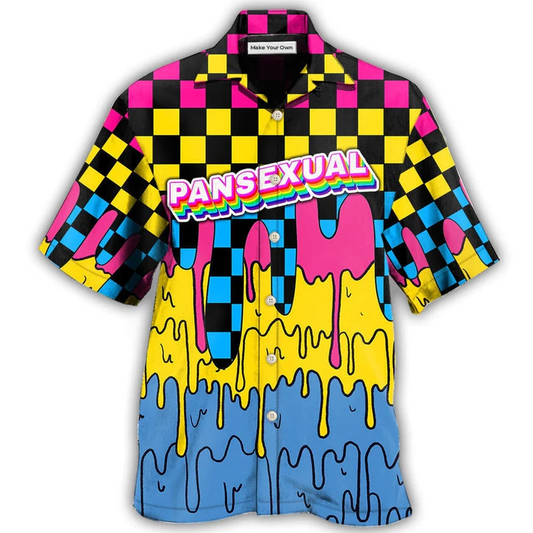 Artistic Rainbow Pride Hawaiian Shirt For Beach Vacations Casual Parties And Warm Weather Style