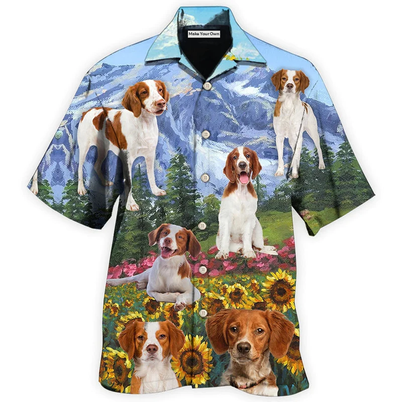 Brittany Spaniel Hawaiian Shirt For Tropical Escapes Resort Wear And Outdoor Celebrations