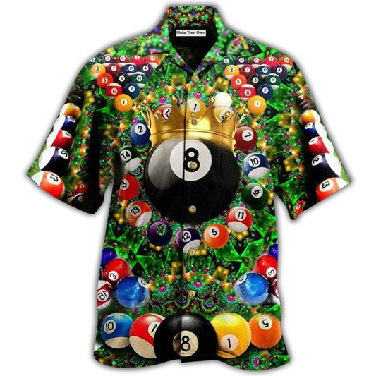 Billiard Warning Pool Duty Hawaiian Shirt Artwork View For Coastal Escapes And Resort Style