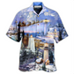 Magical Lighthouse Hawaiian Shirt Pattern View For Lightweight Everyday Style