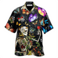 Skull And Butterfly Hawaiian Shirt For Beach Parties Vacation Travel And Relaxed Casual Style