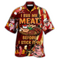 Food Rub Meat Stick Hawaiian Shirt Pattern View For Relaxed Warm Weather Outfits