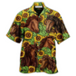 Horse Sunflower Amazing Hawaiian Shirt Pattern View For Relaxed Warm Weather Outfits