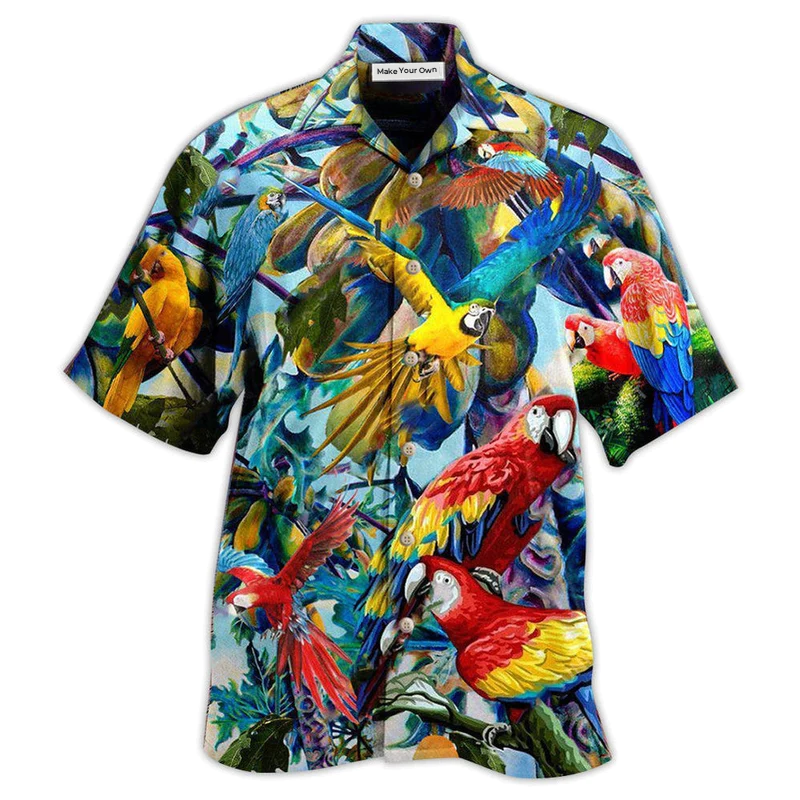 Parrot Likes Papaya Hawaiian Shirt For Resort Getaways And Comfortable Summer Activities