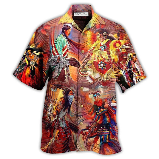 Bohemian People Peace Excited Hawaiian Shirt Design View For Casual Summer Styling