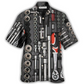 Mechanic Toolbox Amazing Hawaiian Shirt Design View For Casual Summer Styling