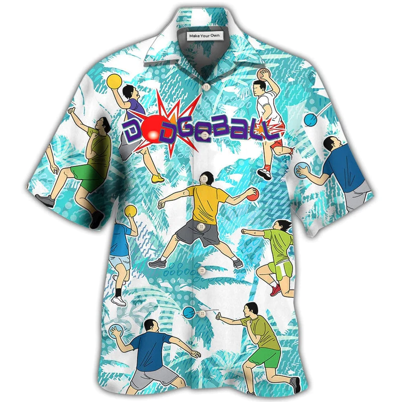 Tropical Dodgeball Ball Games Hawaiian Shirt For Vacation Days And Relaxed Coastal Outings