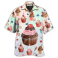 Baking Cupcake Food Hawaiian Shirt Design View For Casual Summer Styling