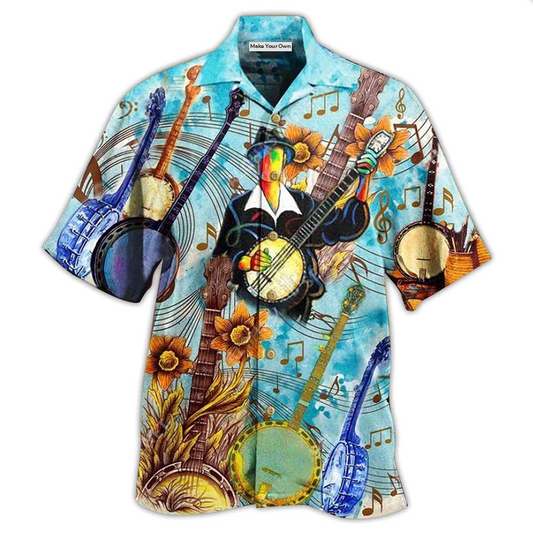 Music Banjo Cheerful Melodies Hawaiian Shirt For Poolside Relaxation And Sunny Getaways