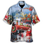 Watercolor Christmas Train Gift Hawaiian Shirt For Summer Vacation And Beach Travel