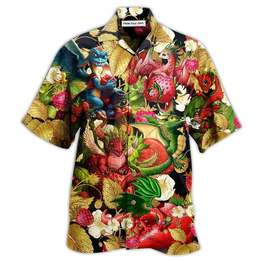 Dragon Fruit Strawberry Amazing Hawaiian Shirt For Beach Parties And Weekend Getaways