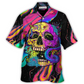 Neon Skull Moth Night Butterfly Hawaiian Shirt Design Detail For Sunny Adventures And Casual Wear