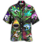 Neon Shark Angry Hawaiian Shirt For Summer Vacation And Beach Travel