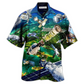 Satellite Space Hawaiian Shirt Artwork Detail For Resort Trips And Outdoor Activities