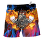 Fire Classic Hot Rod Beach Shorts For Resort Getaways And Relaxed Casual Wear