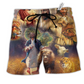 Jesus Saves Animals Style Hawaiian Print Beach Shorts For Spiritual Beach Days