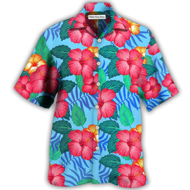 Floral Tropical Hawaiian Shirt Pattern View For Lightweight Everyday Style