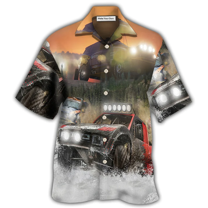 Off Road Racing Hawaiian Shirt For Summer Events Coastal Travel And Comfortable Styling