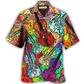 Guitar Hawaiian Shirt For Tropical Travel Beach Gatherings And Comfortable Wear