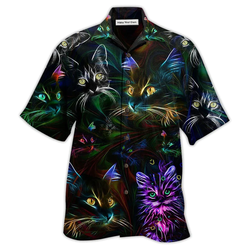Cute Cat Hawaiian Shirt For Beach Days Resort Trips And Relaxed Everyday Style