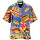 Dog Hot Pop Hawaiian Shirt Artwork Detail For Tropical Trips And Casual Outings