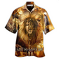 Lion Faith Fear Psalms Hawaiian Shirt Artwork View For Coastal Escapes And Resort Style