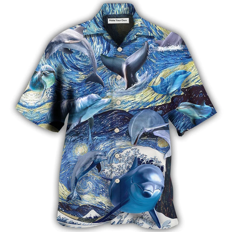 Dolphin Friend Hawaiian Shirt For Vacation Days And Relaxed Coastal Outings