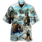 Mammoth Animals Back Alive Hawaiian Shirt Design View For Casual Summer Styling