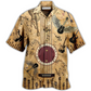 Vintage Guitar Hawaiian Shirt For Tropical Parties Vacation Travel And Casual Summer Style