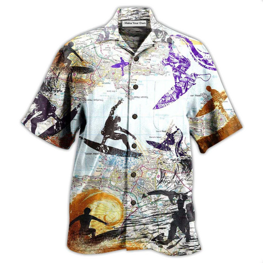 Surfing Hawaiian Shirt For Summer Events Coastal Travel And Comfortable Styling