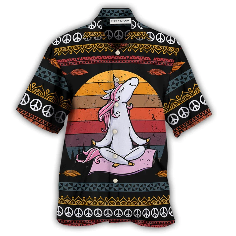 Unicorn Eff Kay Hawaiian Shirt Pattern Detail For Vacation Travel And Daily Wear