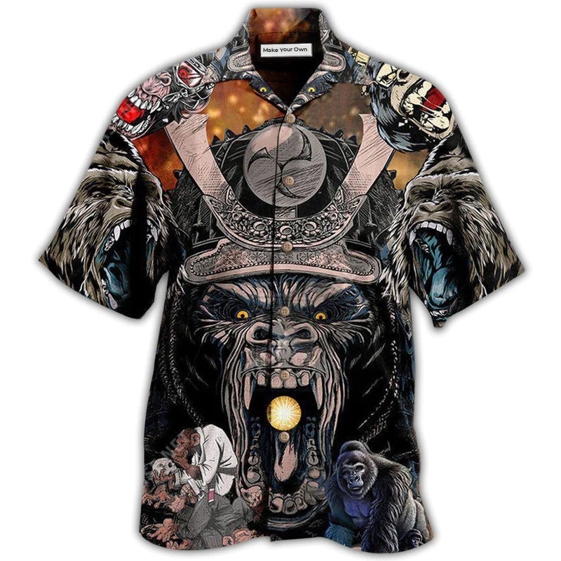 Gorilla Hawaiian Shirt For Resort Getaways Summer Adventures And Casual Gifting