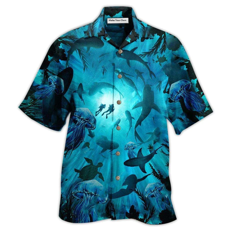 Diving Ocean Marine Biology Sea Hawaiian Shirt For Summer Events And Casual Outdoor Wear