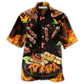 BBQ Hot Fire Hawaiian Shirt Pattern View For Relaxed Warm Weather Outfits