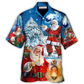 Watercolor Christmas Story Nights Hawaiian Shirt Pattern Detail For Vacation Travel And Daily Wear
