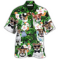 Green Tropical Dog Rat Terrier Hawaiian Shirt Artwork View For Weekend Travel And Beach Style