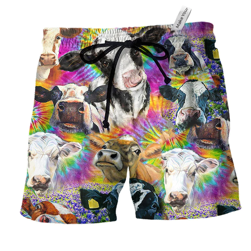 Cow Beach Shorts For Weekend Travel And Easy Warm Weather Wear