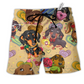 Dog Loves The Heart Hawaiian Print Beach Shorts For Pet Lover Outdoor Comfort
